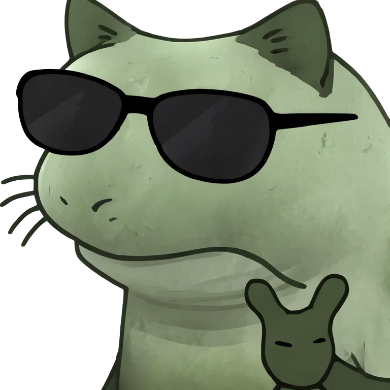 Cat with sunglasses emoji