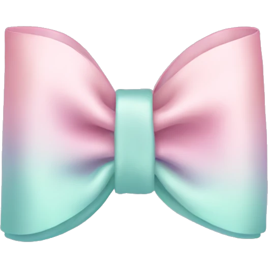 Pastel color bow emoji