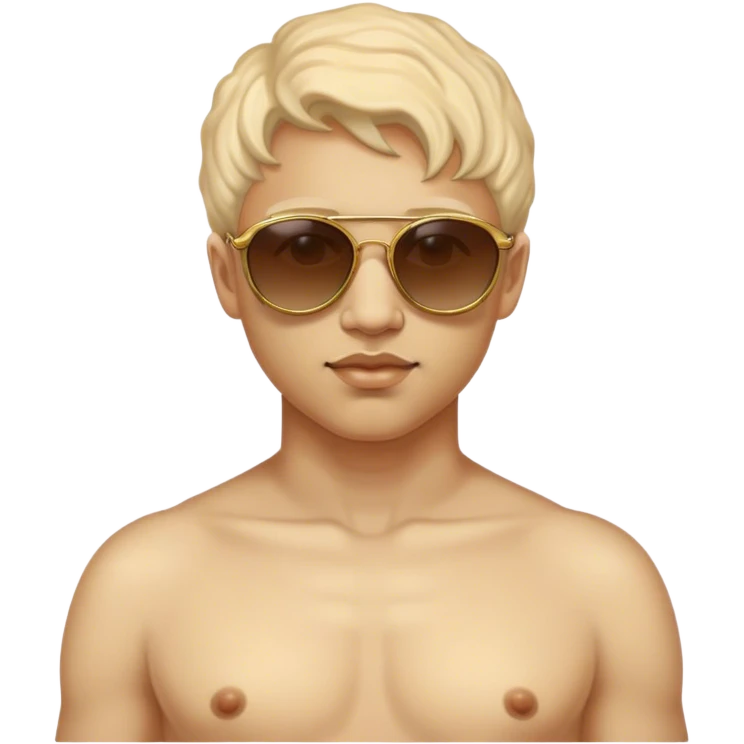 A classical nude painting from the renaissance wearing sunglasses  emoji