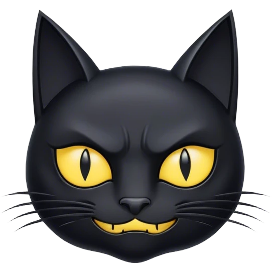 Black cat Batman face emoji