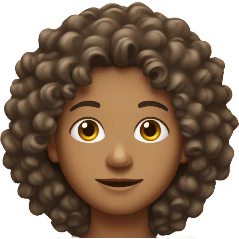 brownskin curly head  emoji