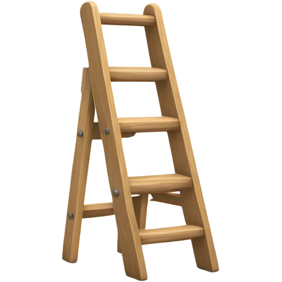 small wooden step ladder emoji