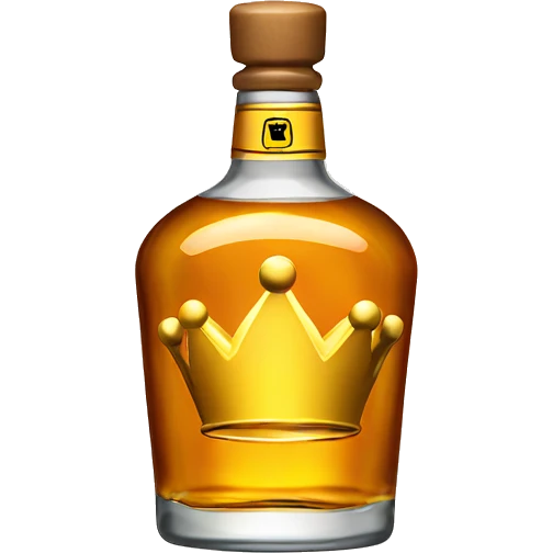 Crown liquor bottle emoji