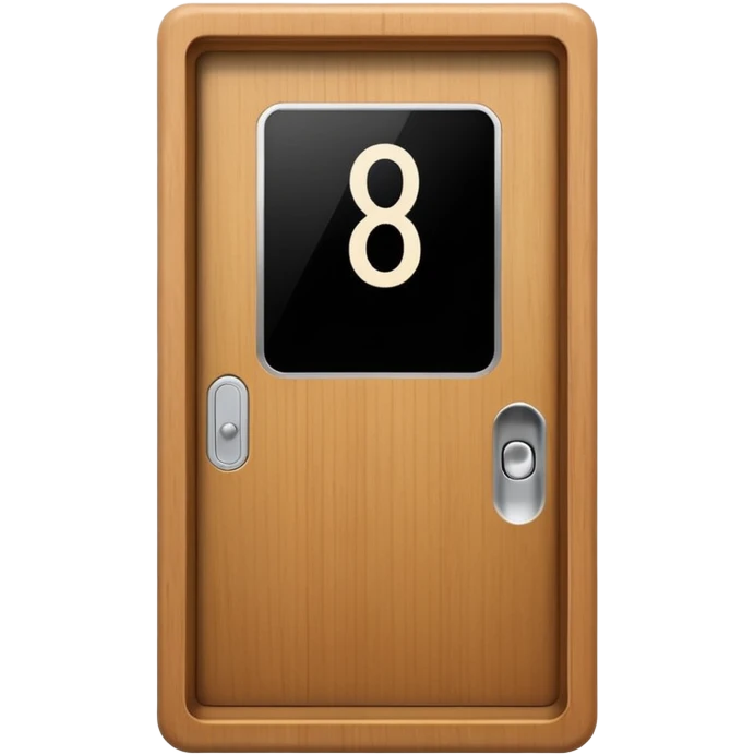 modern villa door number wood Japanese with smart screen lock emoji