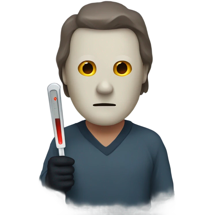 Michael Myers with thermometer  emoji