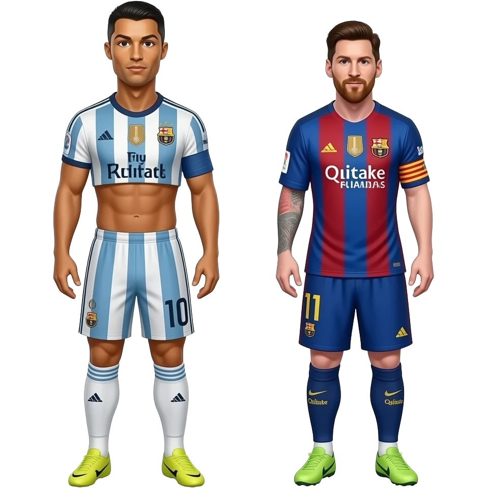 Cristian Ronaldo and messi big body Not dressed naturalist  Naked naked and feet. emoji