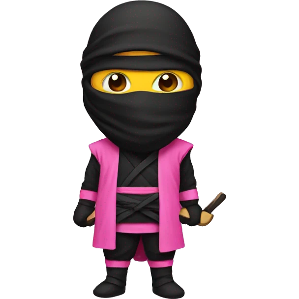 pink black ninja  emoji