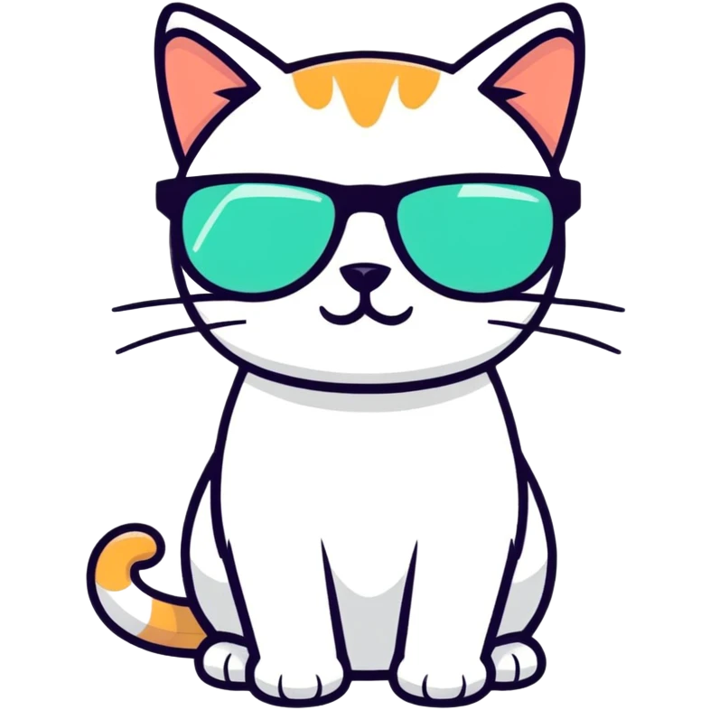 Cat with sunglasses emoji
