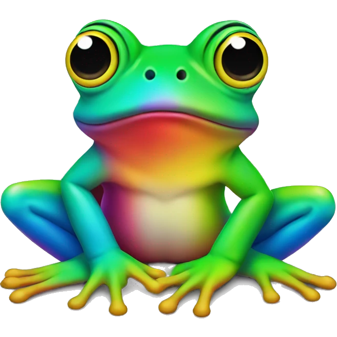 Rainbow frog emoji
