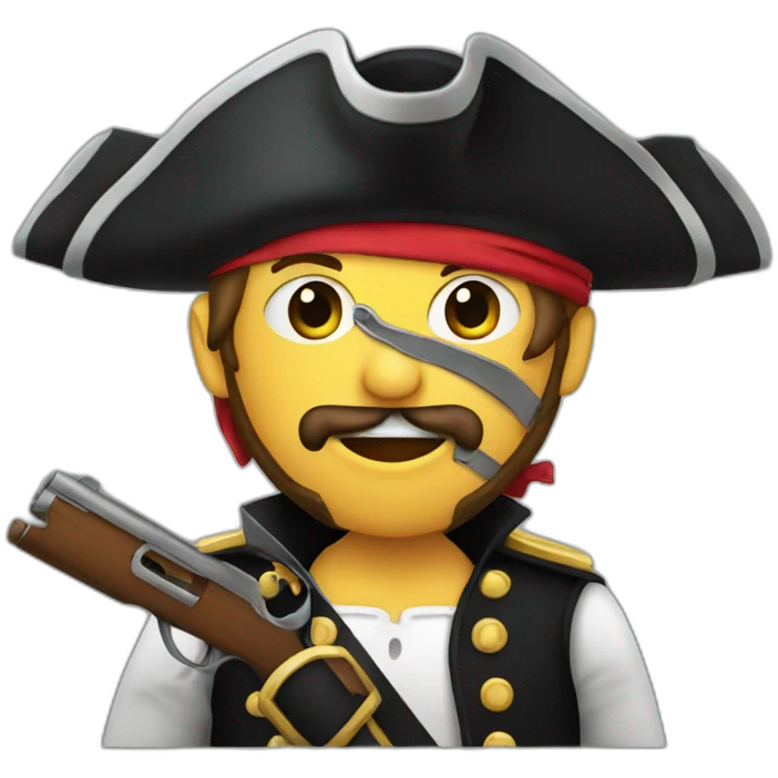 pirate with gun emoji