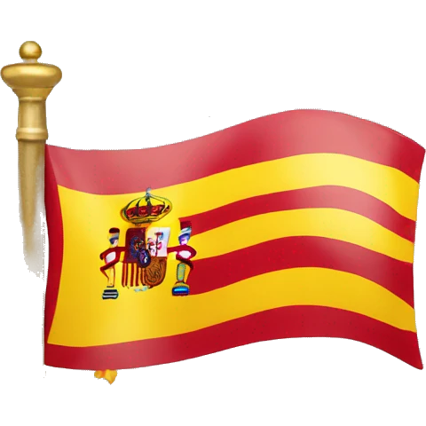 Spanish flag with big gold stars emoji