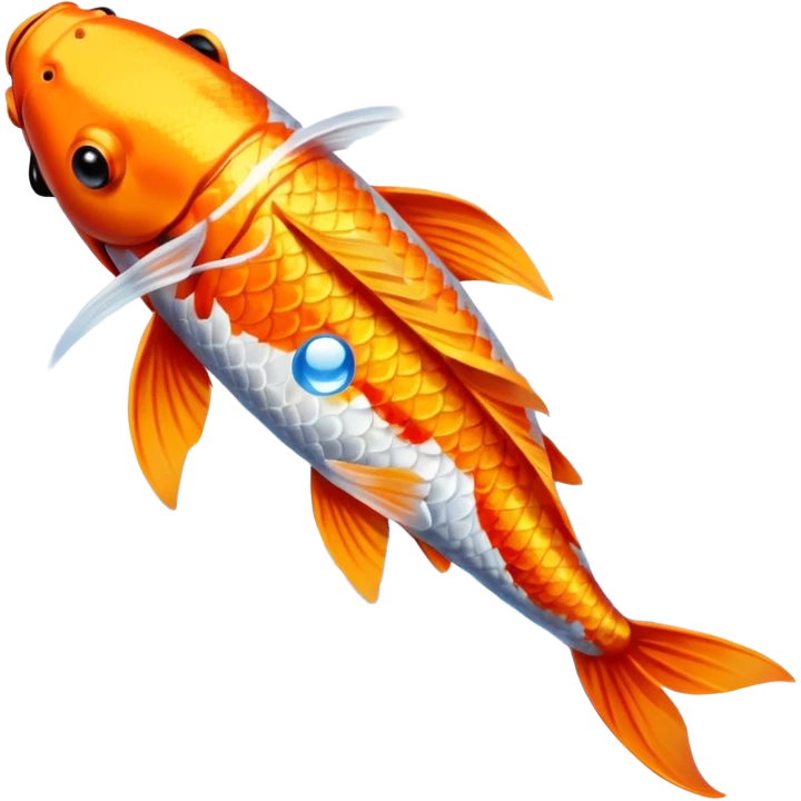 koi fish with water ripples emoji