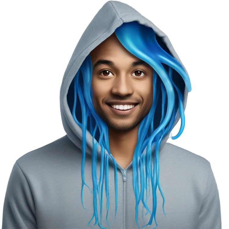 Blue Jellyfish hoodie  emoji