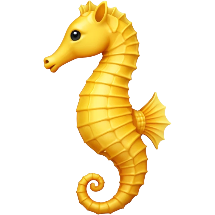 an iPhone-style emoji of a yellow seahorse  emoji