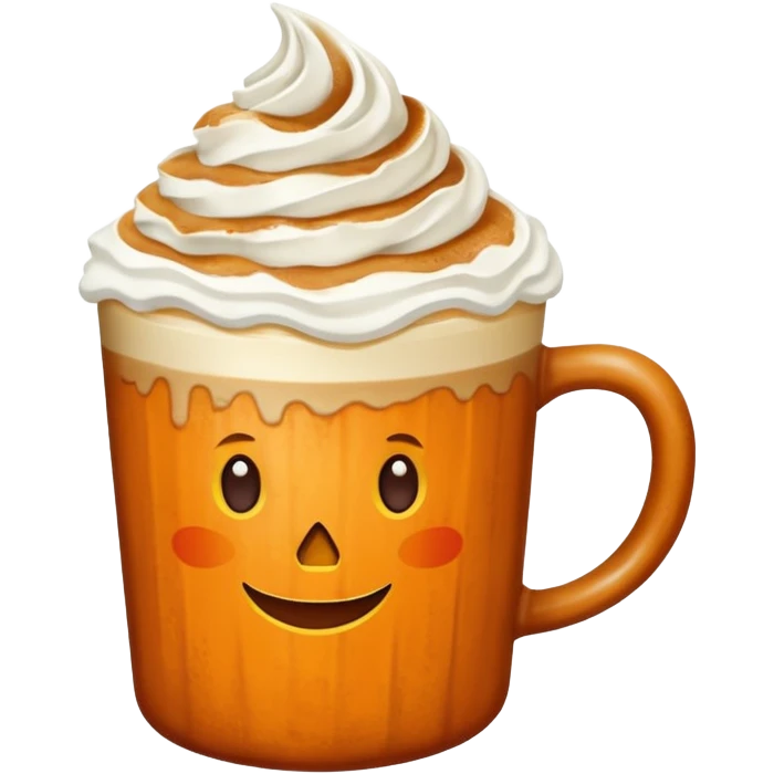 Fall pumpkin spice latte emoji