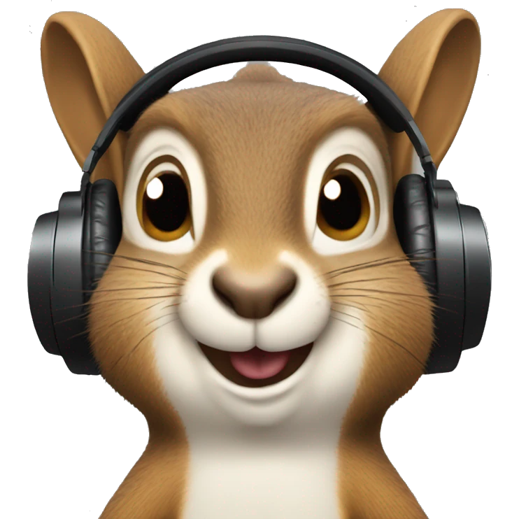 A squirrel DJ emoji