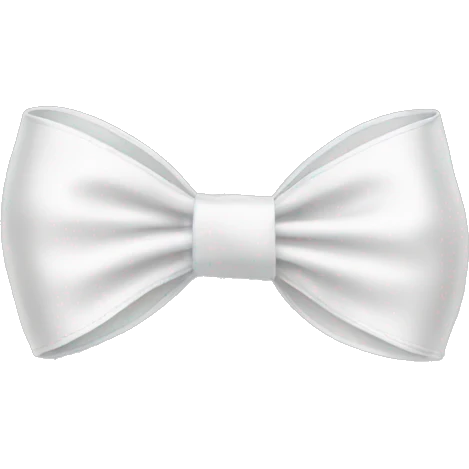 white satin bow emoji