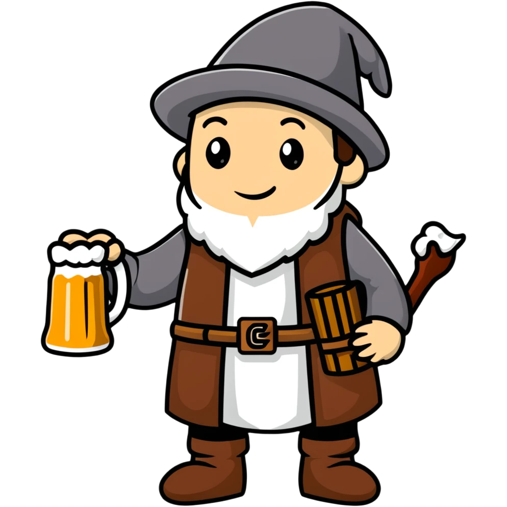 medieval pilgrim with bottle of beer emoji