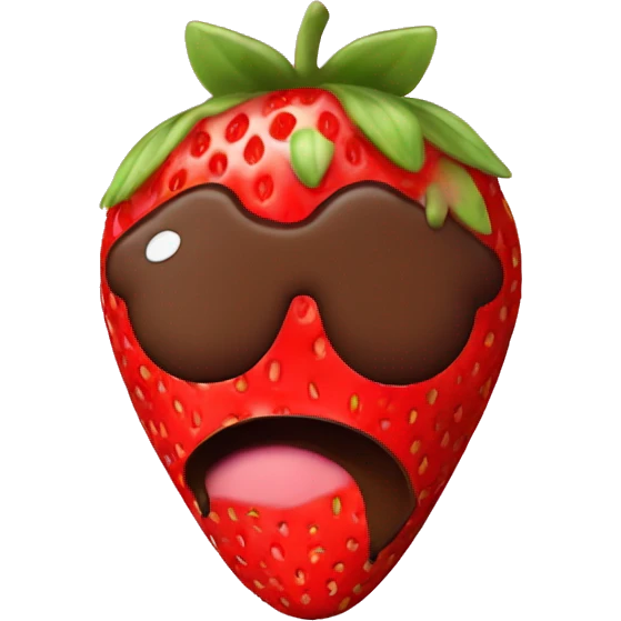 Fraise au chocolat emoji