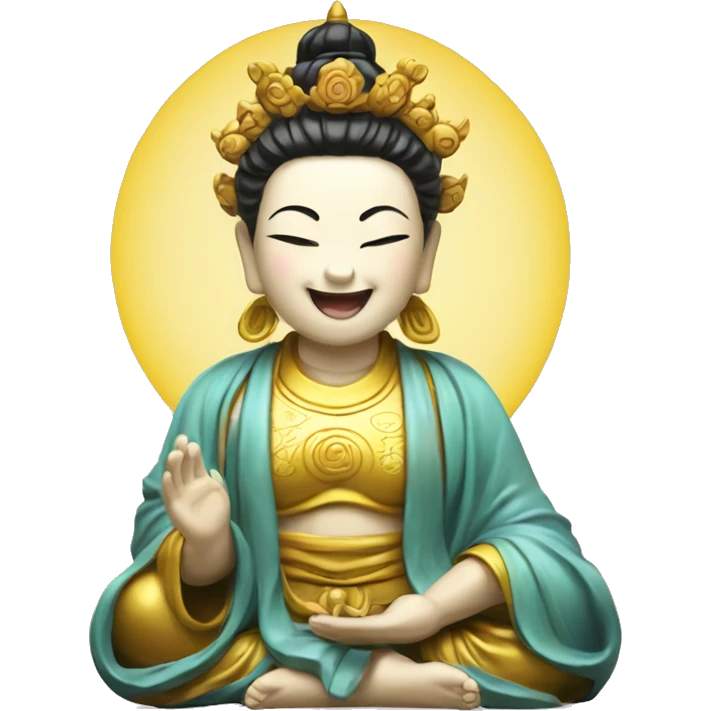 Guanyin Bodhisatva smiling emoji