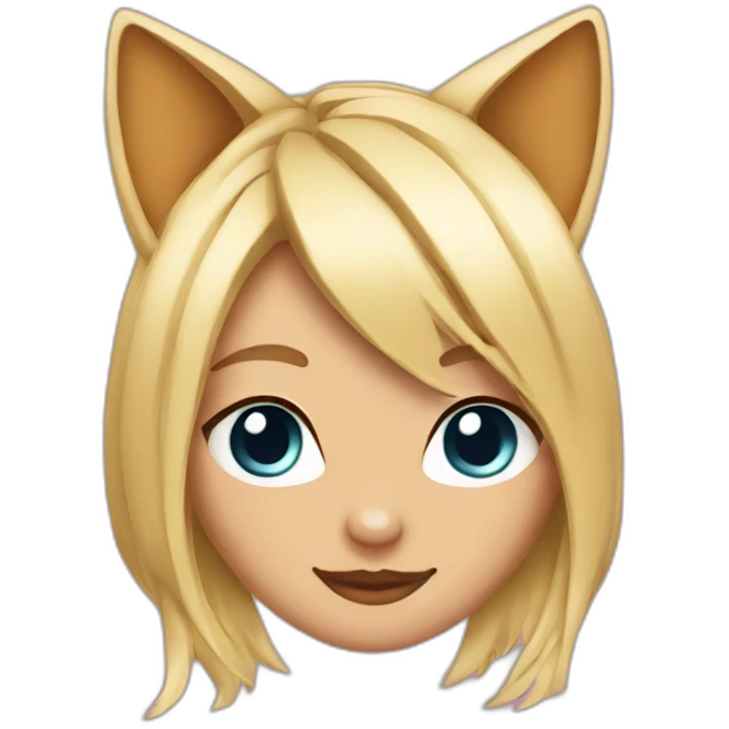 sexy blonde cat ears emoji