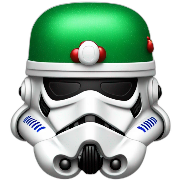 Stormtrooper-santclaus hat emoji