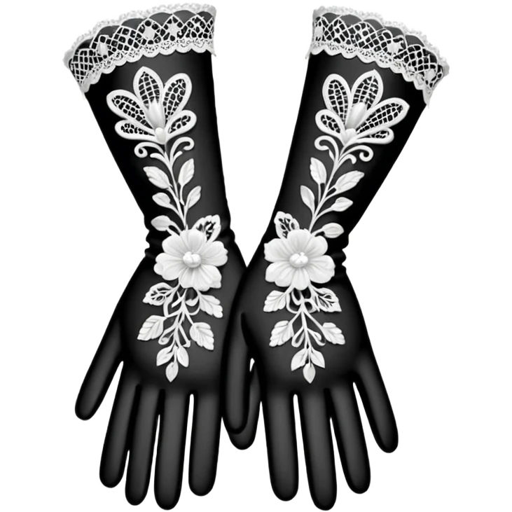 victorian age lace gloves emoji