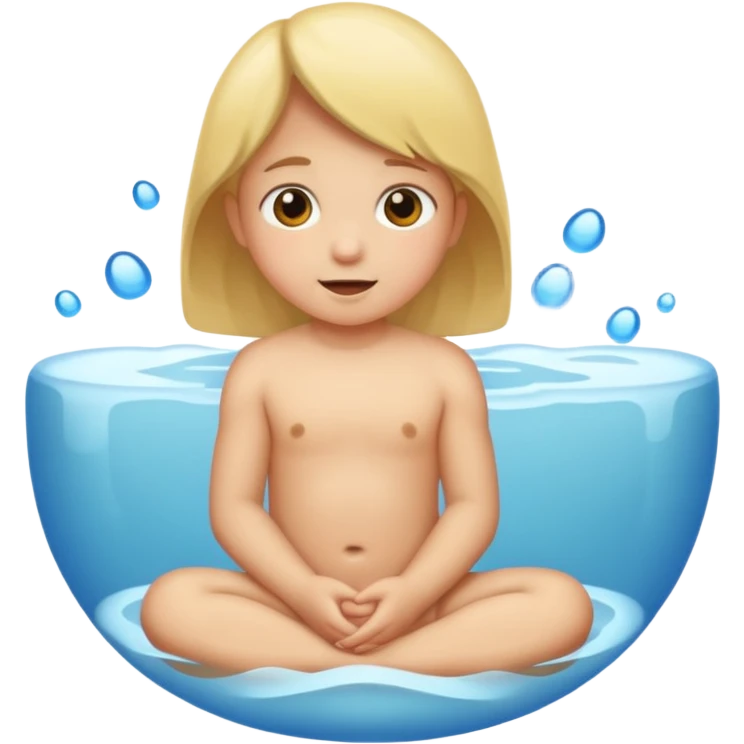 Enfant nue avec emoji