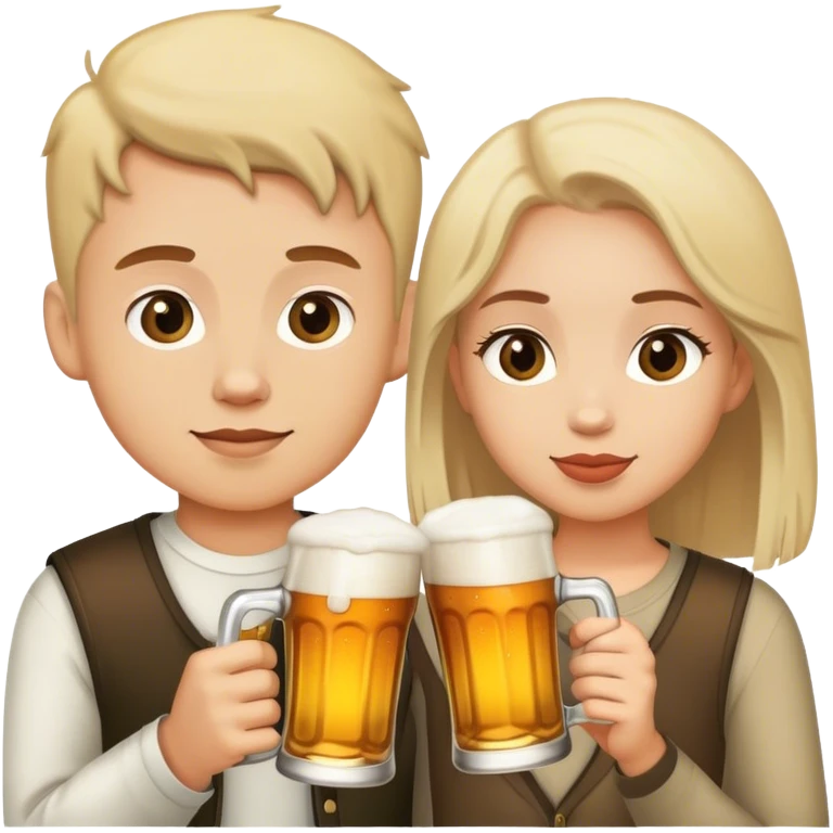 Boy girl beer emoji