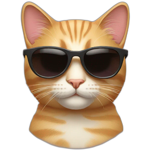 Cat with sunglasses emoji