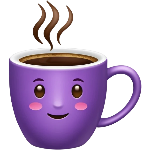 Coffee cup purple  emoji