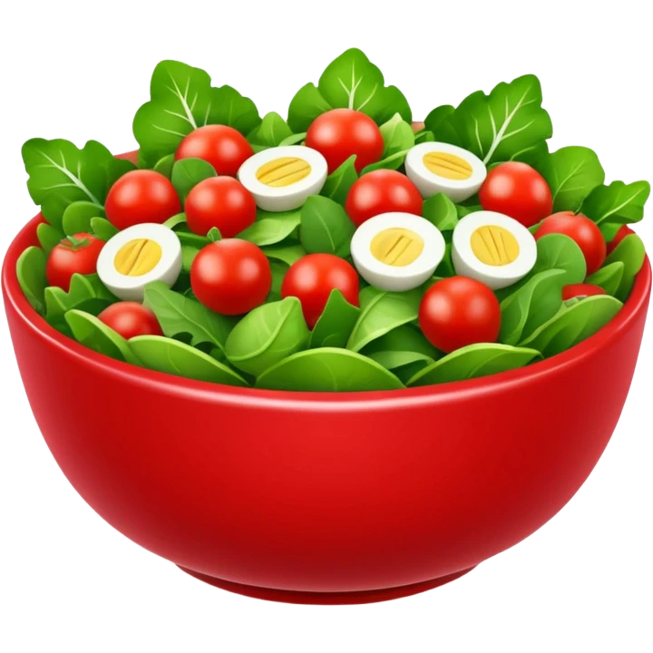 salad in red bowl emoji