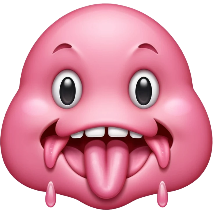 freaky drooling toungue out emoji