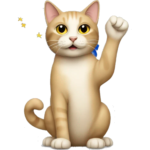 Beige cat waving a Bosnia and Herzegovina flag  emoji