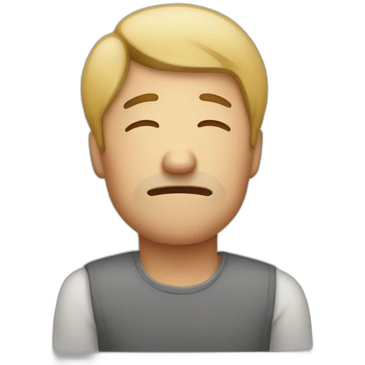 Tired man emoji