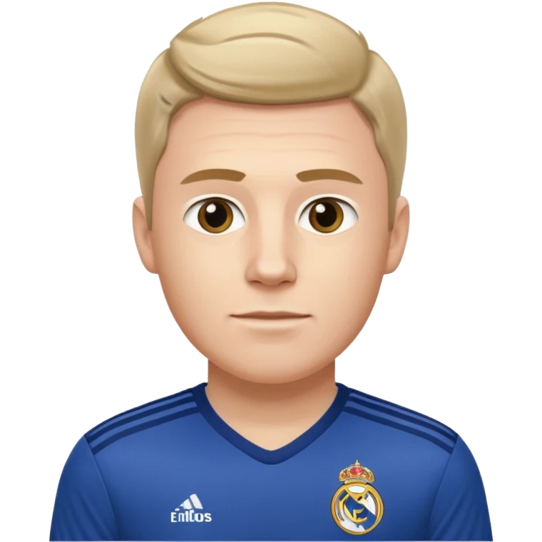 White Male wearing Real Madrid jersey emoji