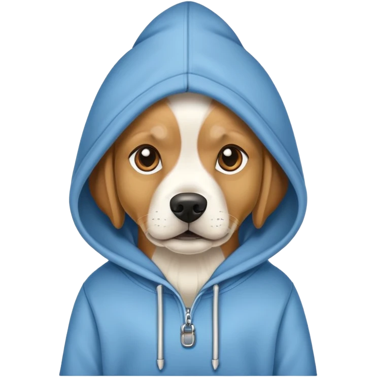 dog wearing hoodie emoji