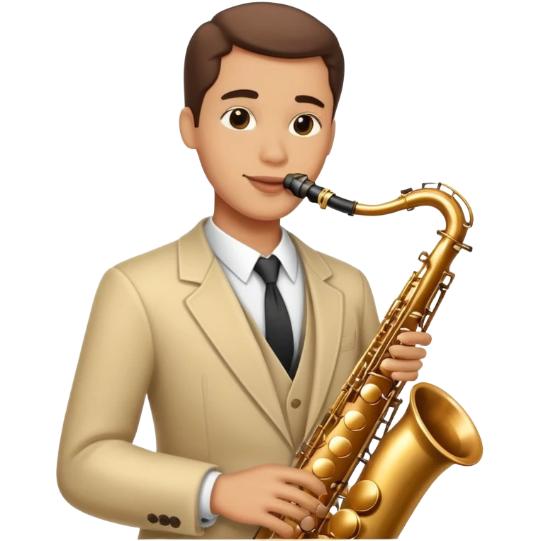 Swing jazz musician playing saxophone emoji