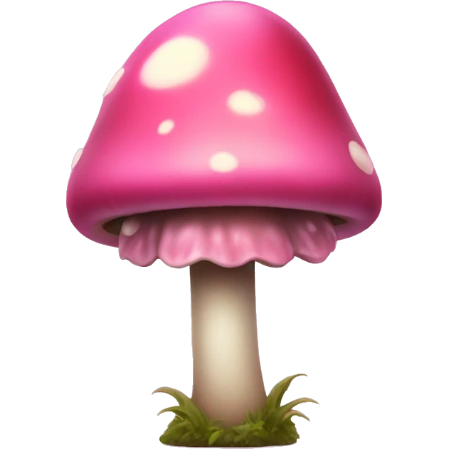 Pink little mushroom man drooling emoji