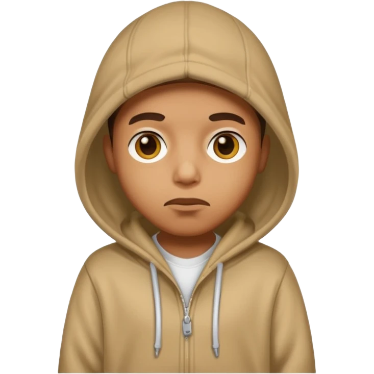 Peanut wearing a hoodie gangster emoji