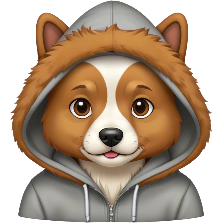 Dog wearing hoodie  emoji