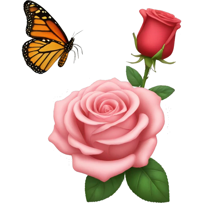 Rose with Butterfly  emoji