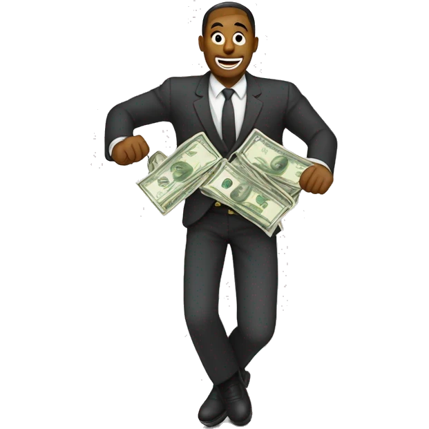 fajo de dinero cayendo emoji