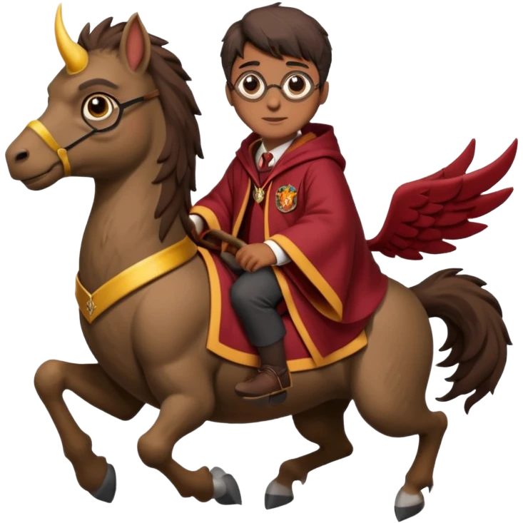 harry potter riding buckbeak emoji
