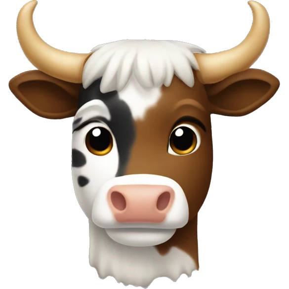 vaca con mucho pelo emoji