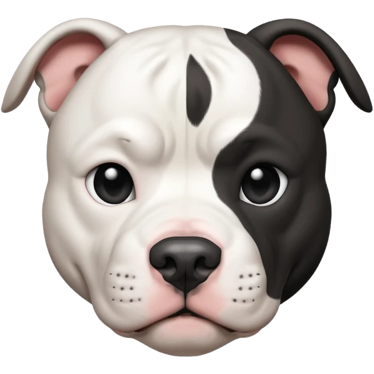 Black and white Pitbull mix  emoji
