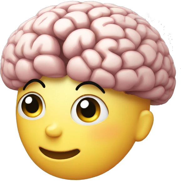 Cute brain emoji