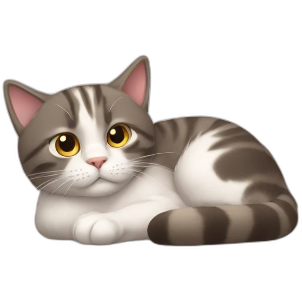 cat laying down emoji