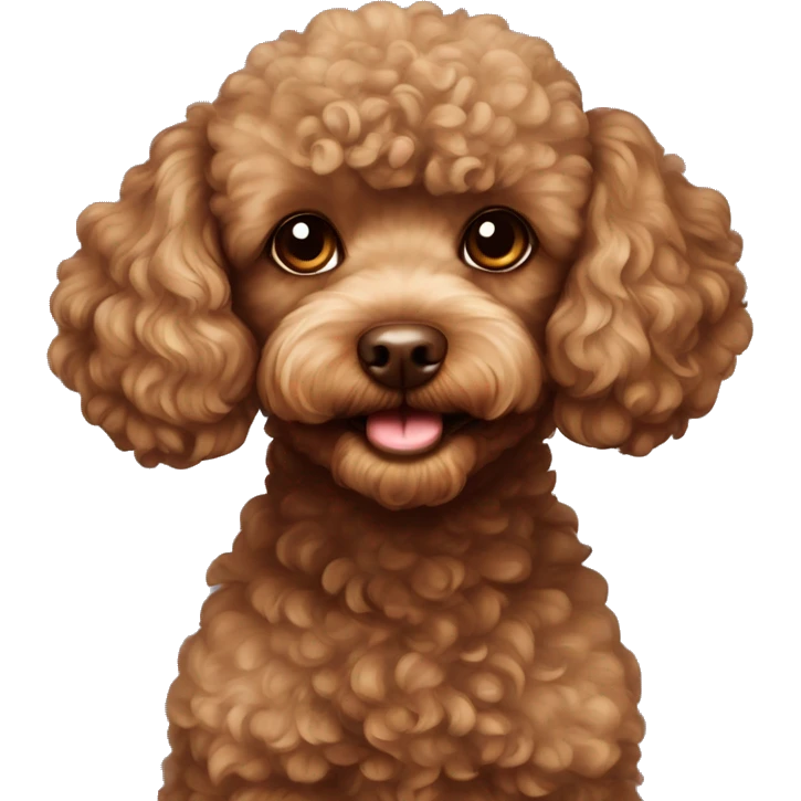 Brown toy poodle  emoji