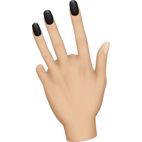Hand with black coffin nails emoji